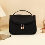 Plaid Trend Cosmetic Bag Black