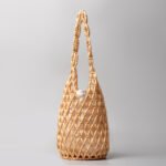 Artisan Cylindrical Woven Crossbody browen bag