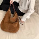 City Muse Suede Bucket Bag Brown
