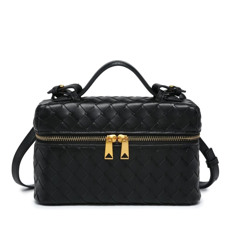 Style Cube Woven Bag Black