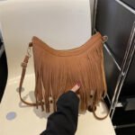 SideStitch Suede Hobo Bag Brown