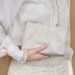 Velora Pleated Cosmetic Bag White