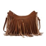 SideStitch Suede Hobo Bag Brown