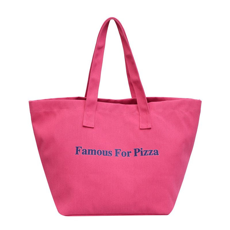 City Style Canvas Tote Bag Off Pink
