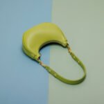 Retro Dumpling suede hobo green bag