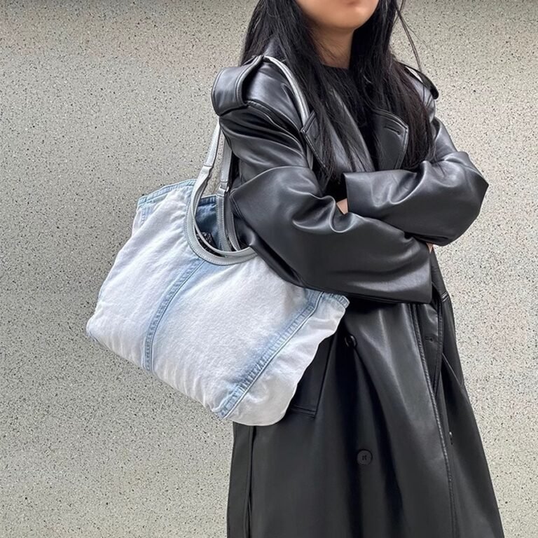 Denim Ease Tote Bag Blue