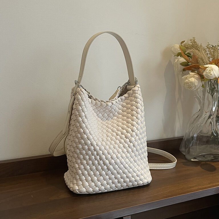 6Pastel Charm Woven Bag White