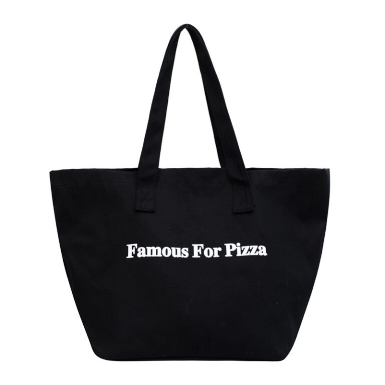 City Style Canvas Tote Bag Black