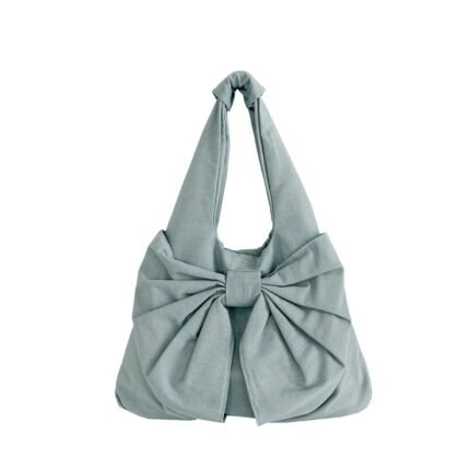 Bow Edge Tote Bag Blue