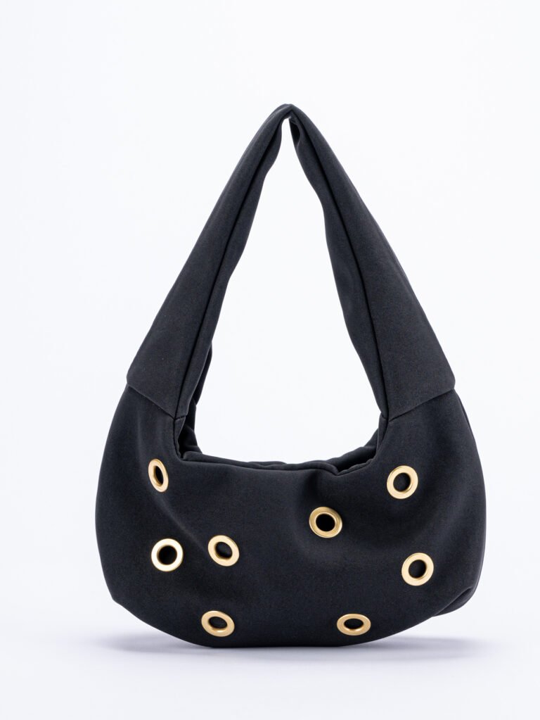 Soft Dumpling Suede Hobo Bag Black