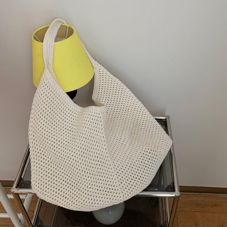 Retro Casual Tote Bag White