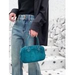 7Luxe Mini Suede Hobo Bag Blue