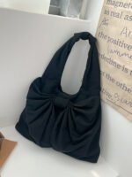 Bow Edge Tote Bag Black