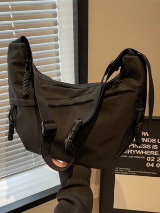 Black Flexi Charm Nylon Bag