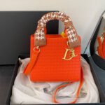 Square Edge Woven Bag Orange