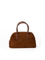 Metro Bowler Suede Hobo Browen Bag