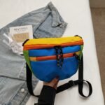 street style Canvas Crossbody Blue Bag