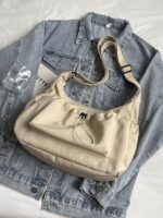 Pleat Flow Shoulder Bag Off White