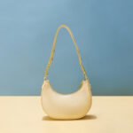 Retro Dumpling suede hobo pink yellow bag