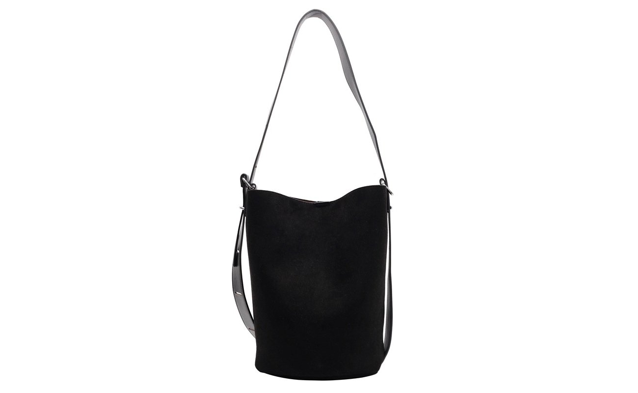 UrbanEase Suede Bucket Bag Black