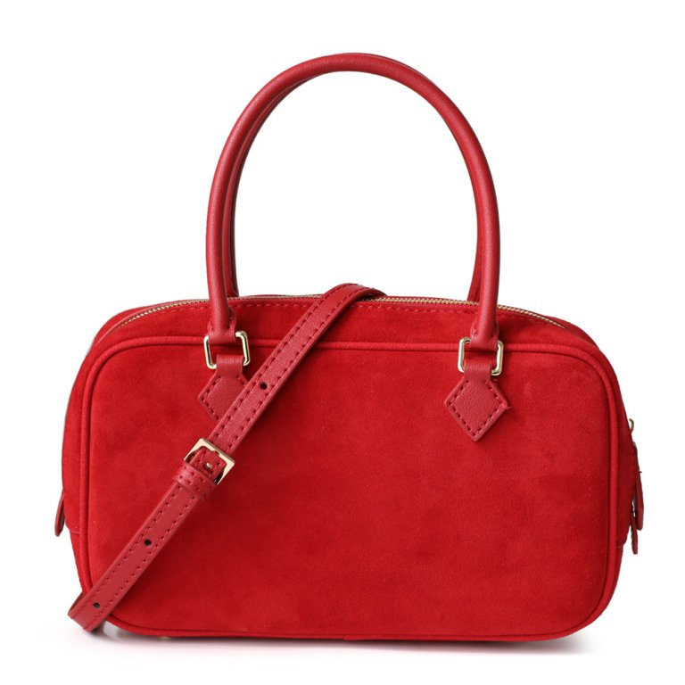 7Luxe Mini Suede Hobo Bag Red
