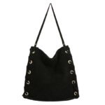 Metro Velvet Suede Hobo black Bag