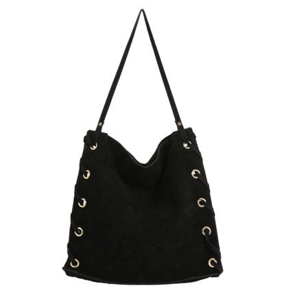 Metro Velvet Suede Hobo black Bag