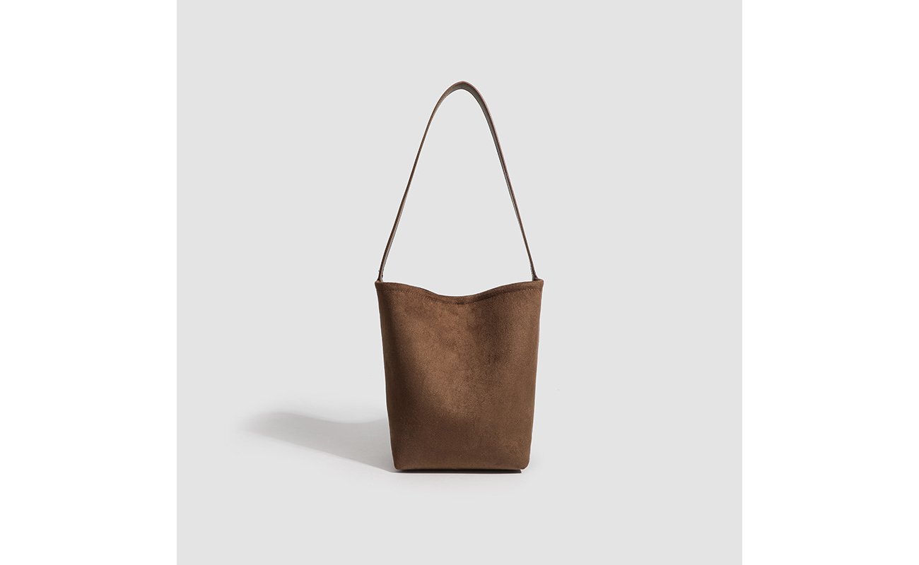 Cozy Luxe Suede Bag Dark Brown