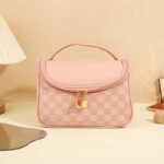 Plaid Trend Cosmetic Bag Pink
