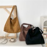 Brown Everyday Carry Large Suede Bag