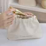 Velora Pleated Cosmetic Bag White