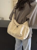 Pleat Flow Shoulder Bag Off White