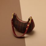 Retro Dumpling suede hobo red bag