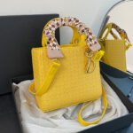 Square Edge Woven Bag Yellow
