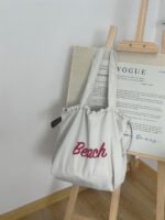Retro Charm Tote Bag White