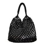 Hollow Woven Crossbody bag Black