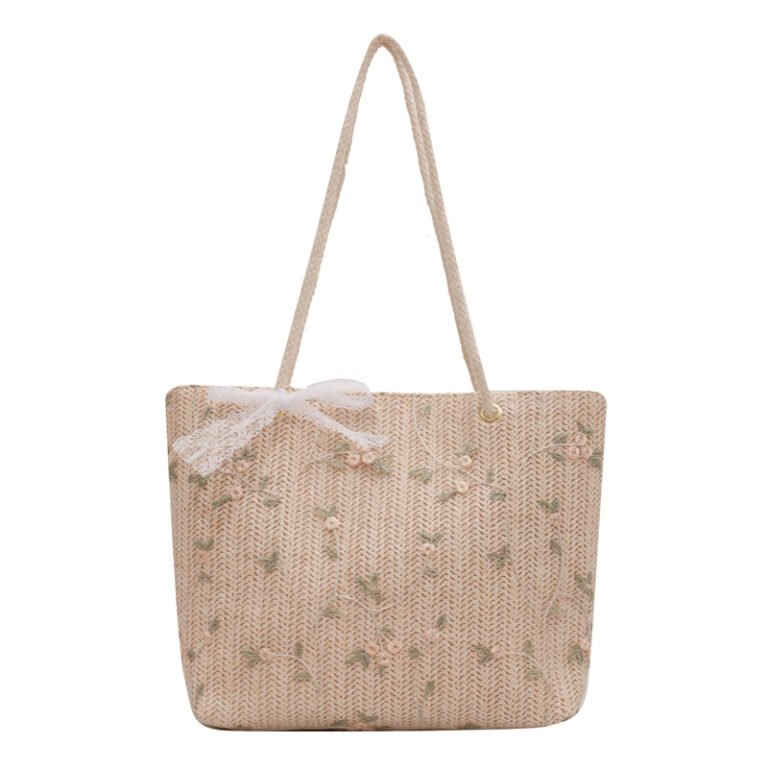 Flora Lace Woven Tote Bag