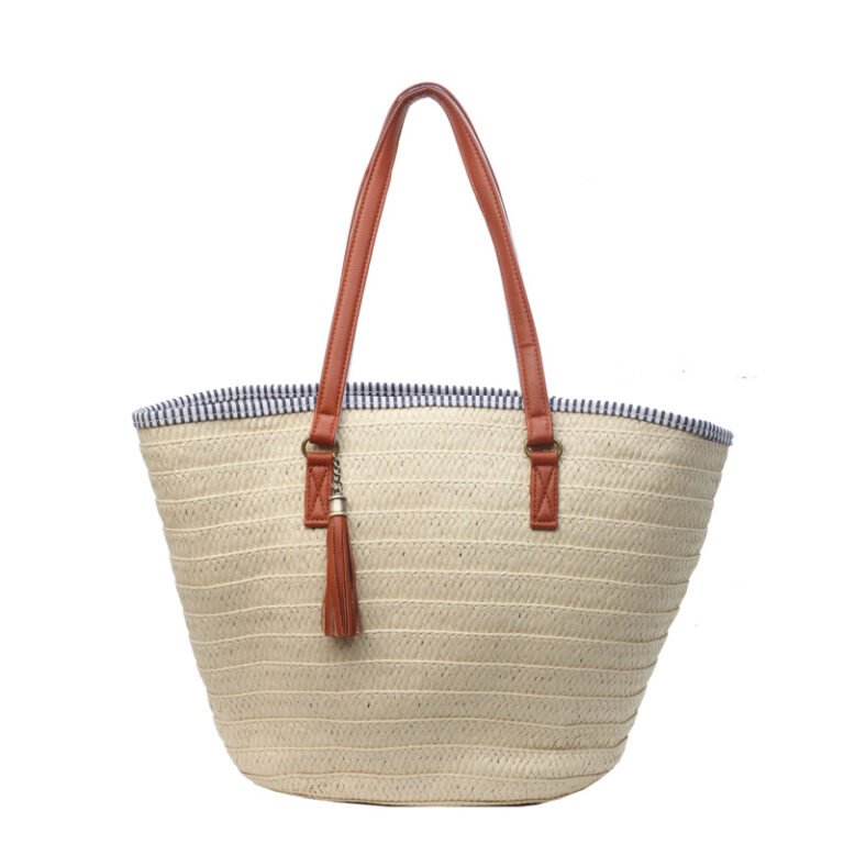 Breezy Charm Straw Bag White