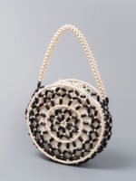 Halo Beaded Bag Black