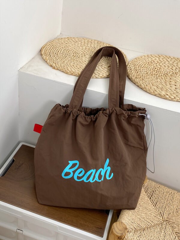 Retro Charm Tote Bag Brown