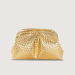 Curve Drape Woven Bag Gold
