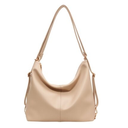 Sleek Form Tote Bag Beige