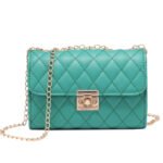 Plaid Luxe Woven Bag Green