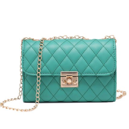 Plaid Luxe Woven Bag Green