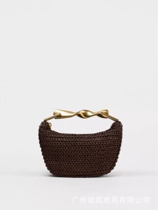 Dumpling Style Woven Crossbody Bag
