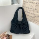 Bow Edge Tote Bag Black