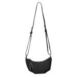 Noir Luxe Suede Hobo Bag Black