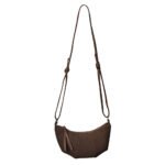 Noir Luxe Suede Hobo Bag Brown
