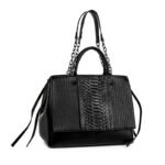 Lacquer Luxe Woven Bag Black