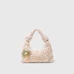 Woven Knot Handle Shoulder Bag